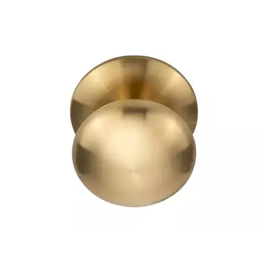 Voordeurknop Mat Goud PVD Rond 80 mm Vast op Rozet – LB80V