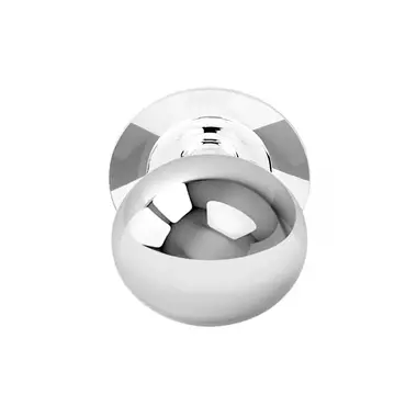 Voordeurknop gepolijst RVS Rond 80 mm Vast op Rozet – LB80V