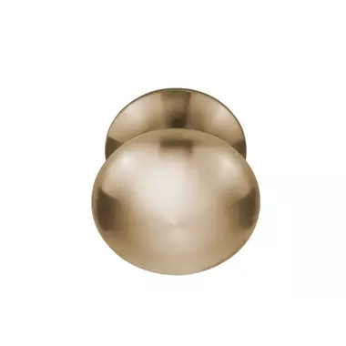 Voordeurknop licht brons PVD Rond 65 mm Vast op Rozet – LB65V