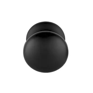 Voordeurknop Zwart Rond 65 mm Vast op Rozet – LB65V