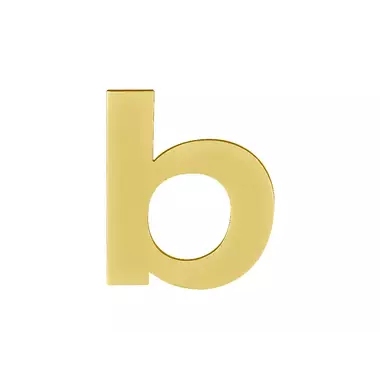 Huisletter B mat Goud PVD 77 mm – Formani Basics LBHN100-B