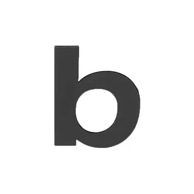Huisletter B mat Zwart 77 mm – Formani Basics LBHN100-B