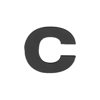 Huisletter C mat Zwart 77 mm – Formani Basics LBHN100-C