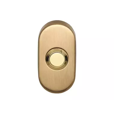 Beldrukker Ovaal Mat Goud PVD – Formani Basics LB51