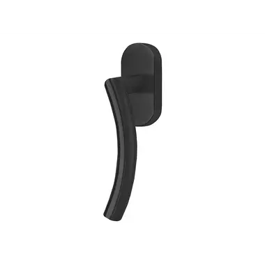 Draaikiep raamkruk links Zwart LB4-DK-O