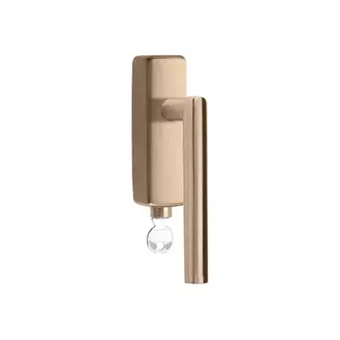 Draaikiep raamkruk licht brons PVD Afsluitbaar LB2-DKLOCK-O