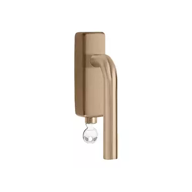 Draaikiep raamkruk licht brons PVD Afsluitbaar LB3-DKLOCK-O