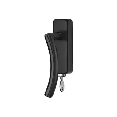 Draaikiep raamkruk links Zwart Afsluitbaar LB4-DKLOCK-O