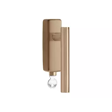 Draaikiep raamkruk licht brons PVD Afsluitbaar LB7-DKLOCK-O