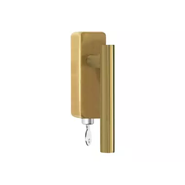 Draaikiep raamkruk Mat Goud PVD Afsluitbaar LB7-DKLOCK-O
