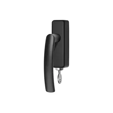 Draaikiep raamkruk links Zwart Afsluitbaar LB14-DKLOCK-O