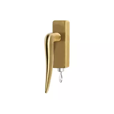 Draaikiep raamkruk links Mat Goud PVD Afsluitbaar LB20-DKLOCK-O