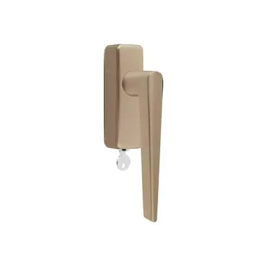 Draaikiep raamkruk licht brons PVD Afsluitbaar LB21H-DKLOCK-O