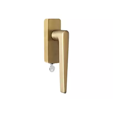 Draaikiep raamkruk Mat Goud PVD Afsluitbaar LB21H-DKLOCK-O