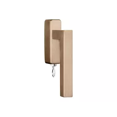 Draaikiep raamkruk licht brons PVD Afsluitbaar BSQ1-DKLOCK-O