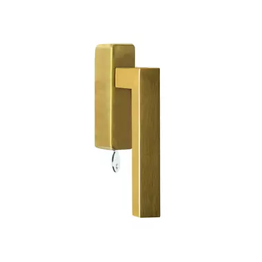 Draaikiep raamkruk Mat Goud PVD Afsluitbaar BSQ1-DKLOCK-O