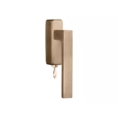 Draaikiep raamkruk licht brons PVD Afsluitbaar BSQ2-DKLOCK-O