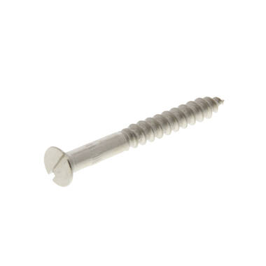 Houtschroef gleuf met verzonkenkop Nikkel 3.5 x 12 mm