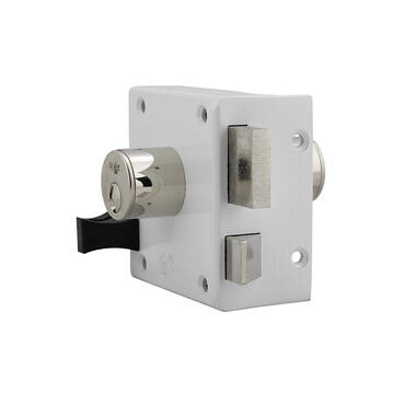 Oplegcilinderslot met vaste Nikkel cilinder SKG2 Din links Doornmaat 50mm DR1, inclusief 3 sleutels