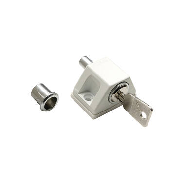 Oplegslot Wit AXA 3011met drukcilinder Voor buitendraaiende ramen/deuren