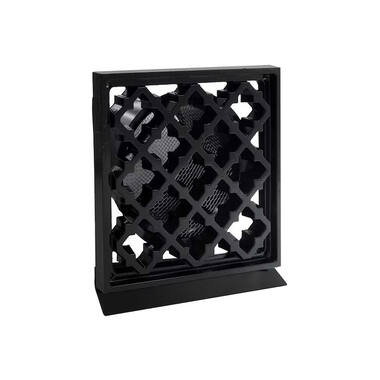 Ventilatierooster Zwart vierkant Retro 160x160mm voor buis 100mm