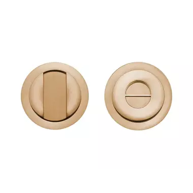 WC-sluiting Licht Brons PVD Rond 57 mm voor Schuifdeuren - Formani Basics LB57SL