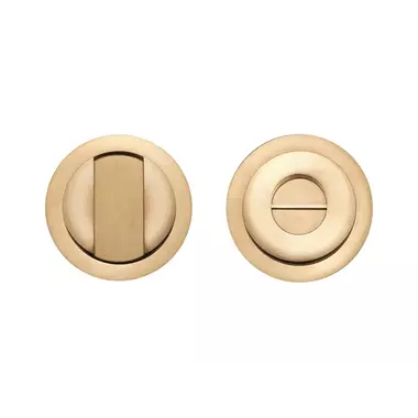 WC-sluiting Mat Goud PVD Rond 57 mm voor Schuifdeuren - Formani Basics LB57S