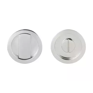 WC-sluiting gepolijst RVS Rond 57 mm voor Schuifdeuren - Formani Basics LB57SL