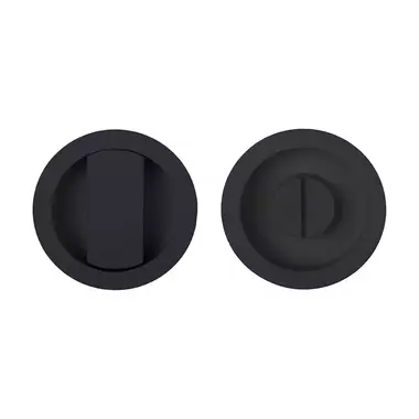 WC-sluiting Zwart PVD Rond 57 mm voor Schuifdeuren - Formani Basics LB57S