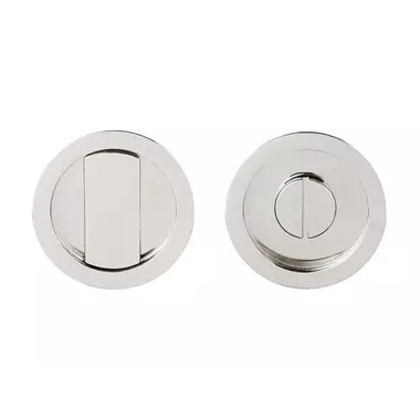 WC-sluiting Nikkel Rond 57 mm voor Schuifdeuren - Formani Basics LB57S_T