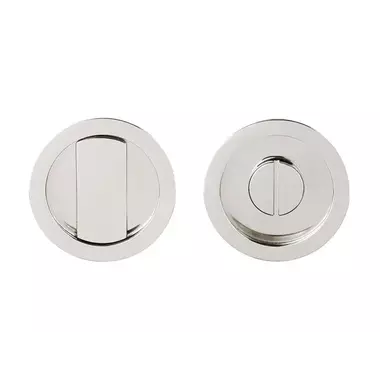 WC-sluiting Nikkel Rond 57 mm voor Schuifdeuren - Formani Basics LB57SL