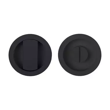 WC-sluiting Zwart Rond 57 mm voor Schuifdeuren - Formani Basics LB57S_T
