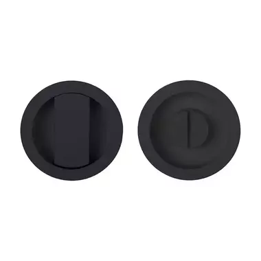WC-sluiting Zwart Rond 57 mm voor Schuifdeuren - Formani Basics LB57SL