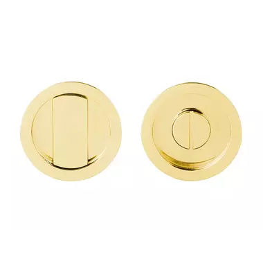WC-sluiting Messing Rond 57 mm voor Schuifdeuren - Formani Basics LB57S_T