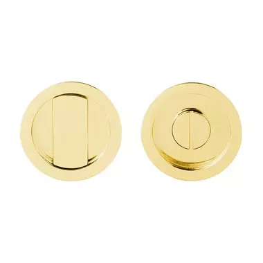 WC-sluiting Messing Rond 57 mm voor Schuifdeuren - Formani Basics LB57SL