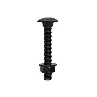 Slotbout Zwart compleet met moer 8x80mm
