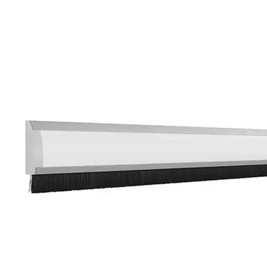 Deurtochtstrip Deco, Aluminium met witte inlay