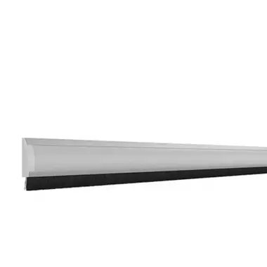 Deurtochtstrip Deco, Aluminium met zilver inlay