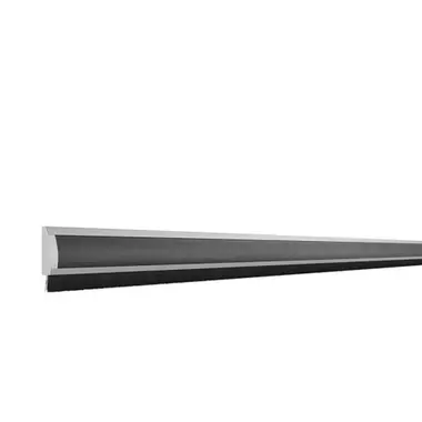 Deurtochtstrip Deco, Aluminium met zwarte inlay
