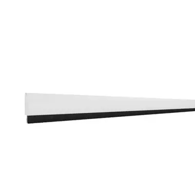 Deurtochtstrip Deco, Aluminium met witte metalen afdekkap