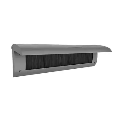 Tochtklep Zilver kunststof Deco met borstel