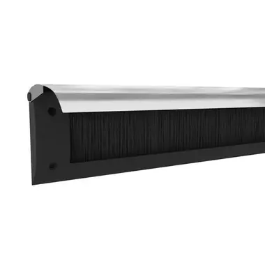Tochtklep Aluminium kunststof houder, metalen klep Luxe met borstel