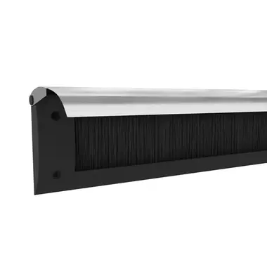 Tochtklep RVS Luxe met borstel 86 x 345mm