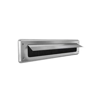 Tochtklep Aluminium Classic met borstel 86 x 345mm