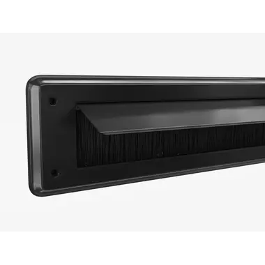 Tochtklep Zwart Classic met borstel 86 x 345mm