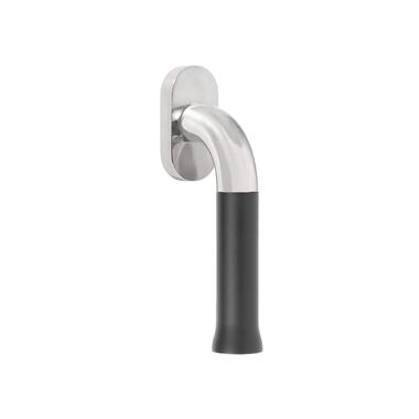 Draaikiep raamkruk RVS gepolijst/zwart Nour EV101 Edward van Vliet 150mm