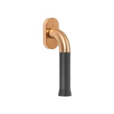 Draaikiep raamkruk Mat goud PVD/zwart Nour EV101 Edward van Vliet 150mm