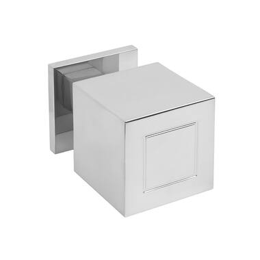 Voordeurknop RVS gepolijst Square Jan des Bouvrie JB200V Vast op rozet