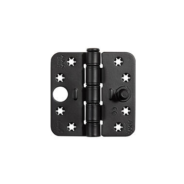 Veiligheidsscharnier Zwart AXA 1687 easyfix SKG 3-sterren 89x89mm met ronde hoek