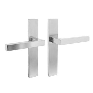 Intersteel Deurkruk RVS Vierkant op schild 220x41x9mm Blind